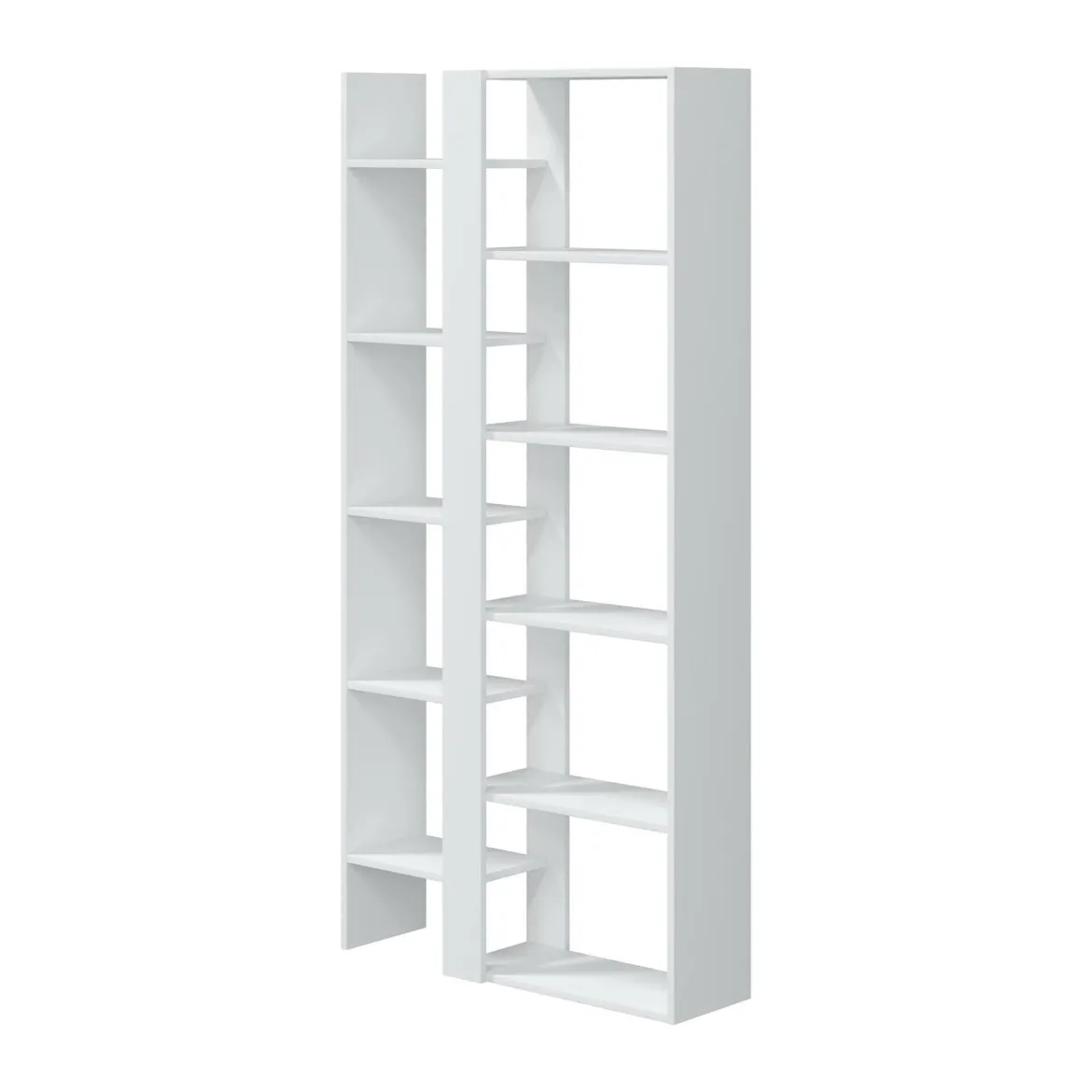 Libreria moderna bianca lucida 80x190h cm - As
