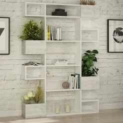 Libreria moderna bianca 120x171h cm - Sally