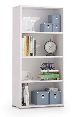 Libreria moderna bianca 60x130h cm - Aky