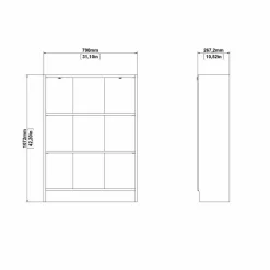 Libreria moderna bianca 79x166h cm - Erin