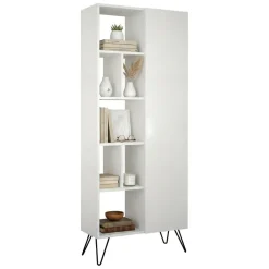 Libreria moderna bianca 79x203h cm - Michel