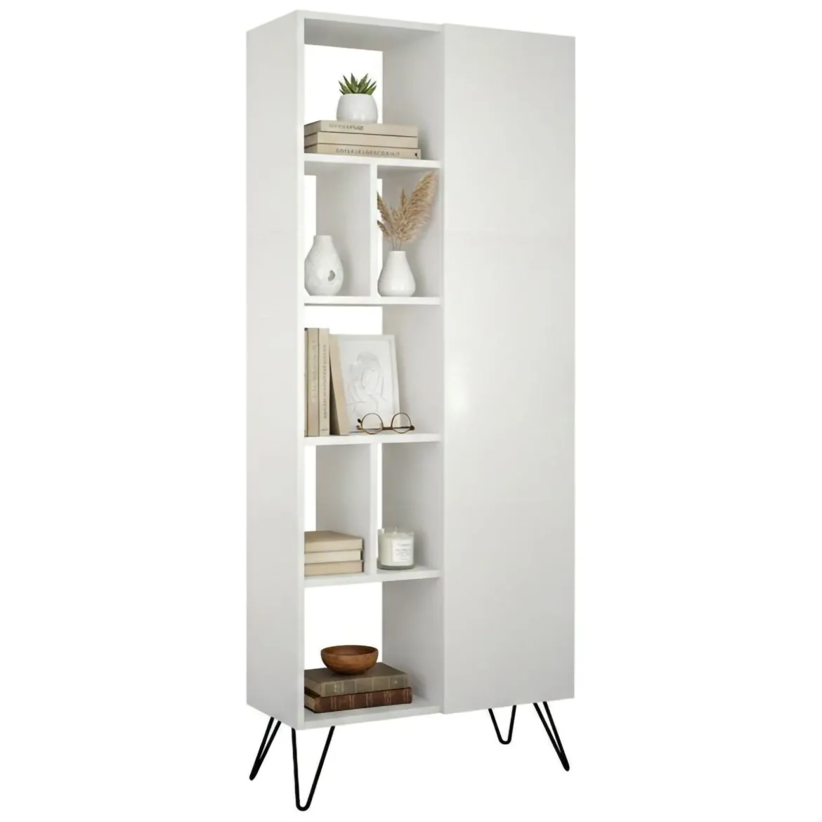 Libreria moderna bianca 79x203h cm - Michel