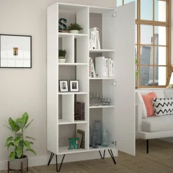 Libreria moderna bianca 79x203h cm - Michel