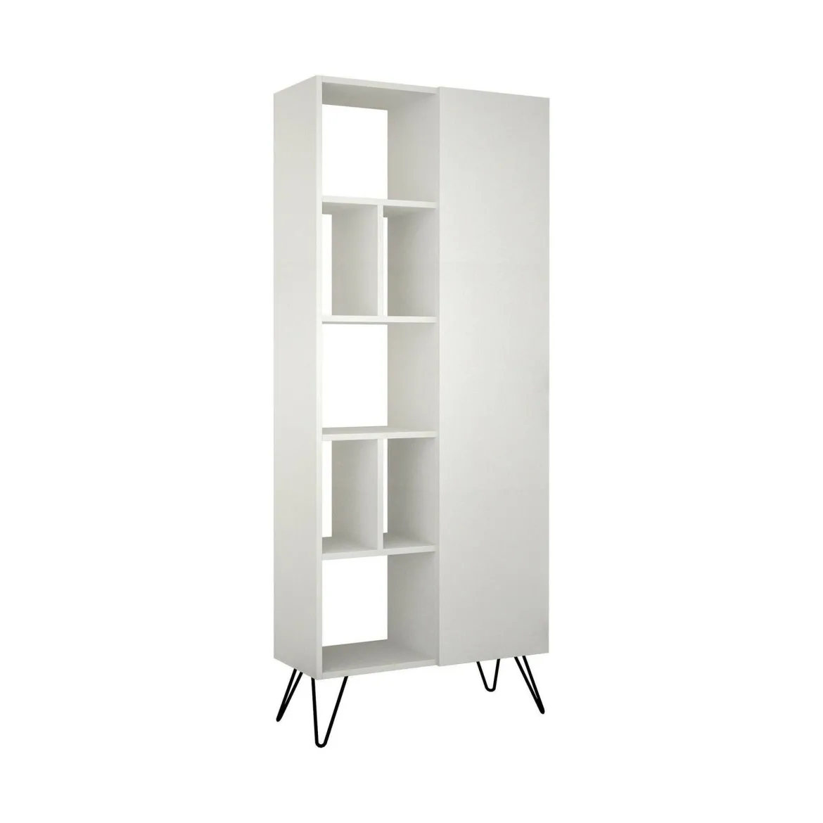 Libreria moderna bianca 79x203h cm - Michel