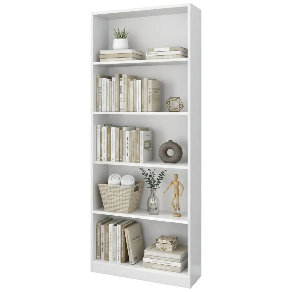 Libreria moderna bianca 80x201h cm - Abla