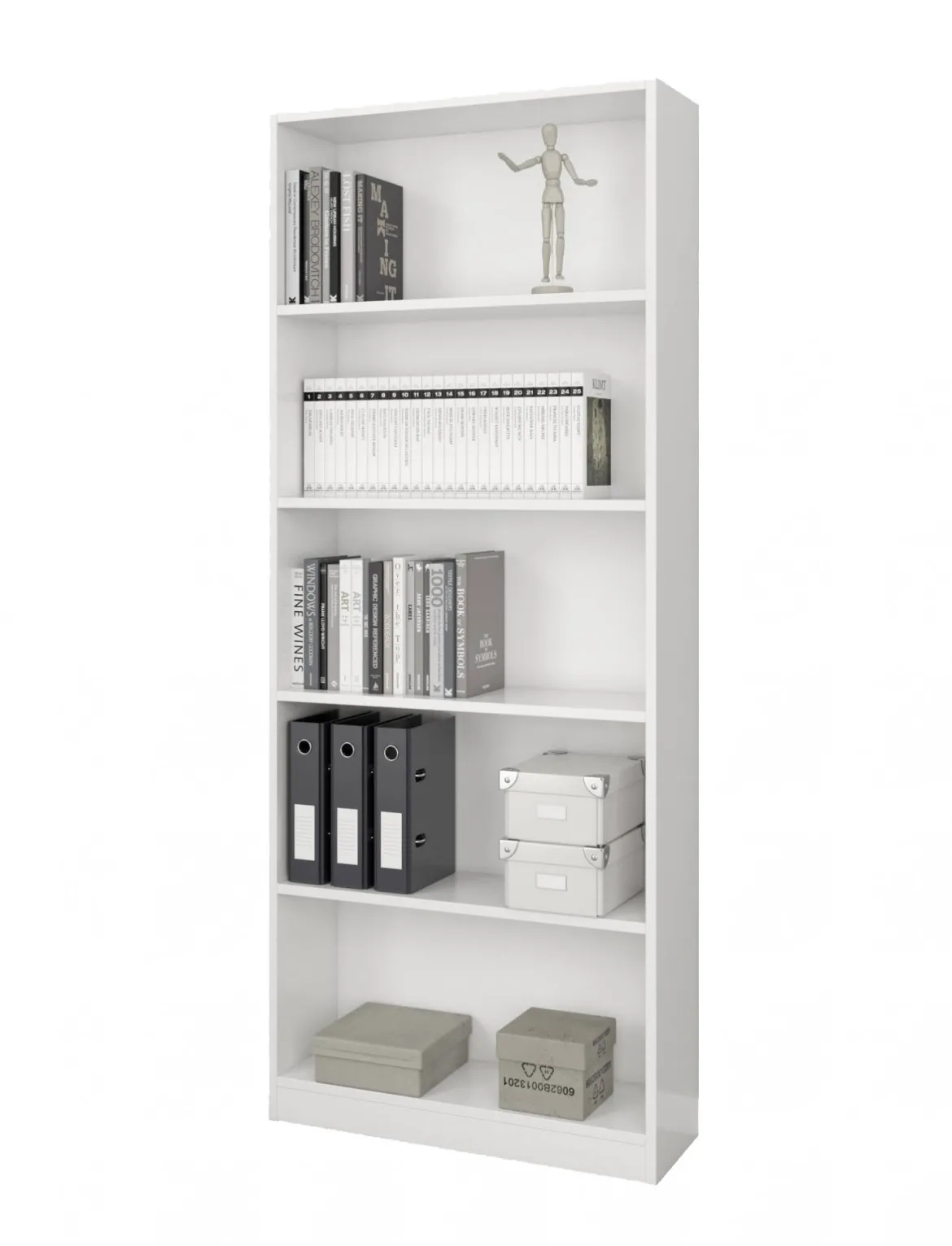 Libreria moderna bianca 80x201h cm - Abla