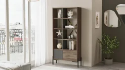 Libreria moderna marrone e antracite 79x160h cm - Simon
