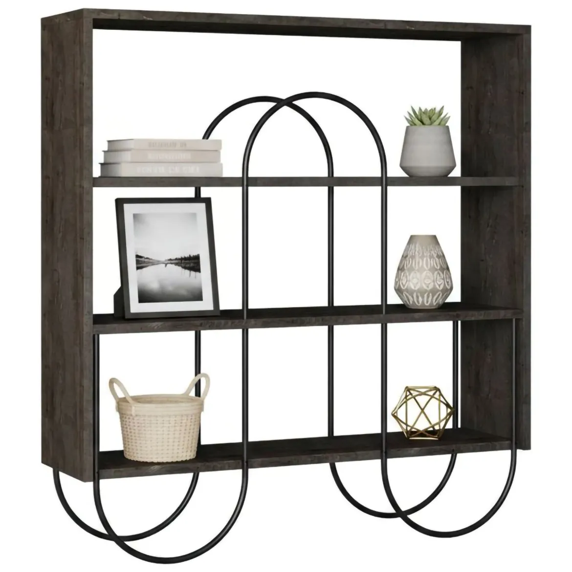Libreria moderna marrone 96x99h cm - Otis