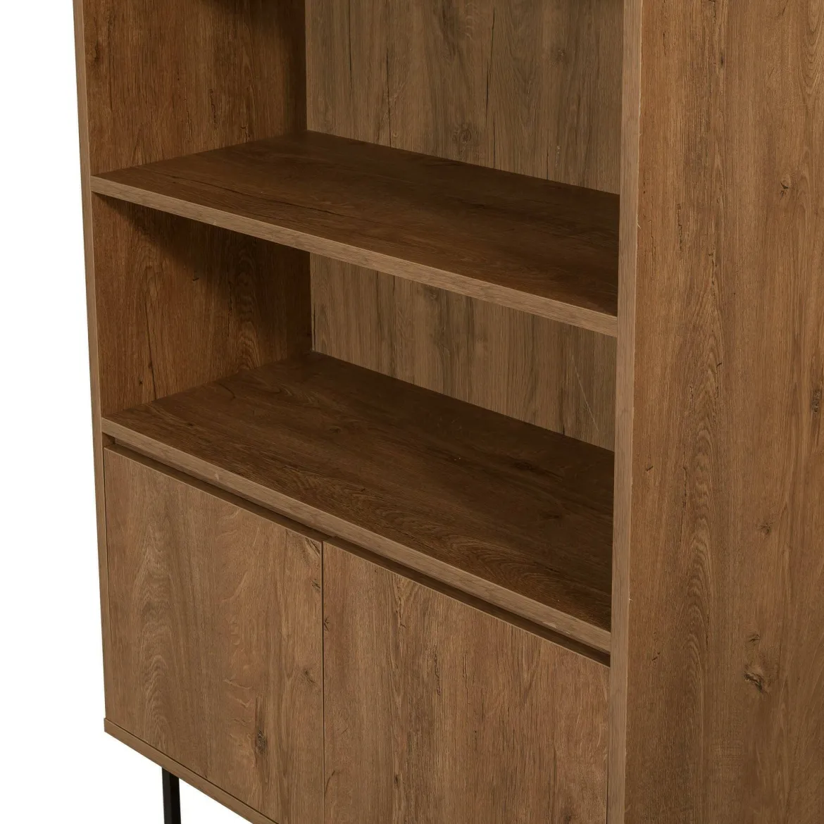 Libreria moderna noce e nera 80x182h cm - Morgana