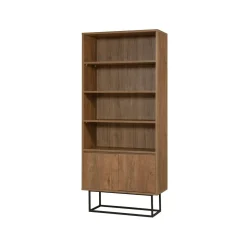 Libreria moderna noce e nera 80x182h cm - Morgana