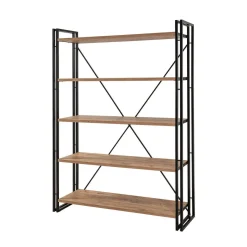 Libreria moderna quercia e nera 130x180h cm - Demetria