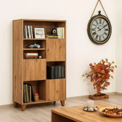 Libreria moderna quercia 80x155h cm - Yasmin