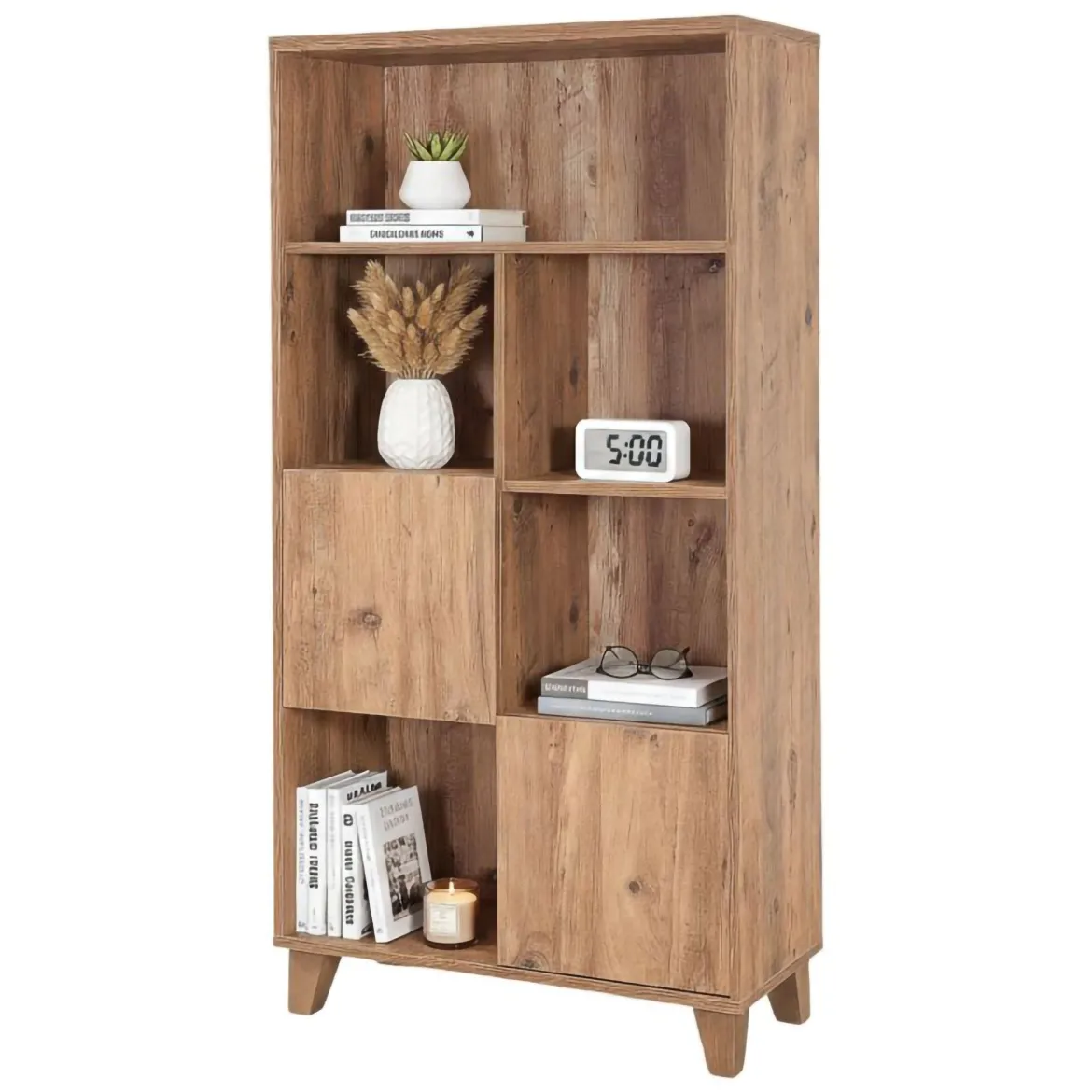 Libreria moderna quercia 80x155h cm - Yasmin