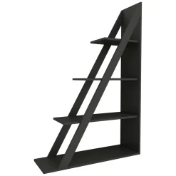 Libreria Nero Antracite 3 Ripiani Installazione Libera 100x30x150h cm, Struttura Verticale - Camaiore