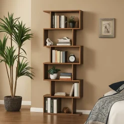 Libreria 5 ripiani acero 80x192h cm - Alowha