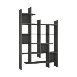 Libreria 18 ripiani antracite 122x188h cm - Achela