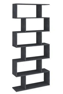 Libreria 5 ripiani ardesia 80x192h cm - Alowha