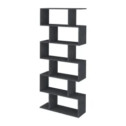 Libreria 5 ripiani ardesia 80x192h cm - Alowha
