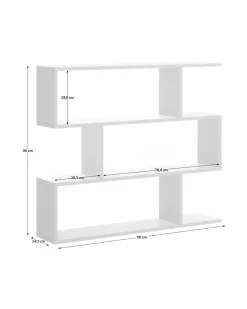 Libreria 3 ripiani bianca lucida 110x96h cm - Acsidol