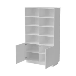 Libreria 10 ripiani bianca 172x100h cm - Miniato