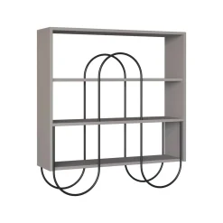 Libreria 2 ripiani grigia 96x99h cm - Otis