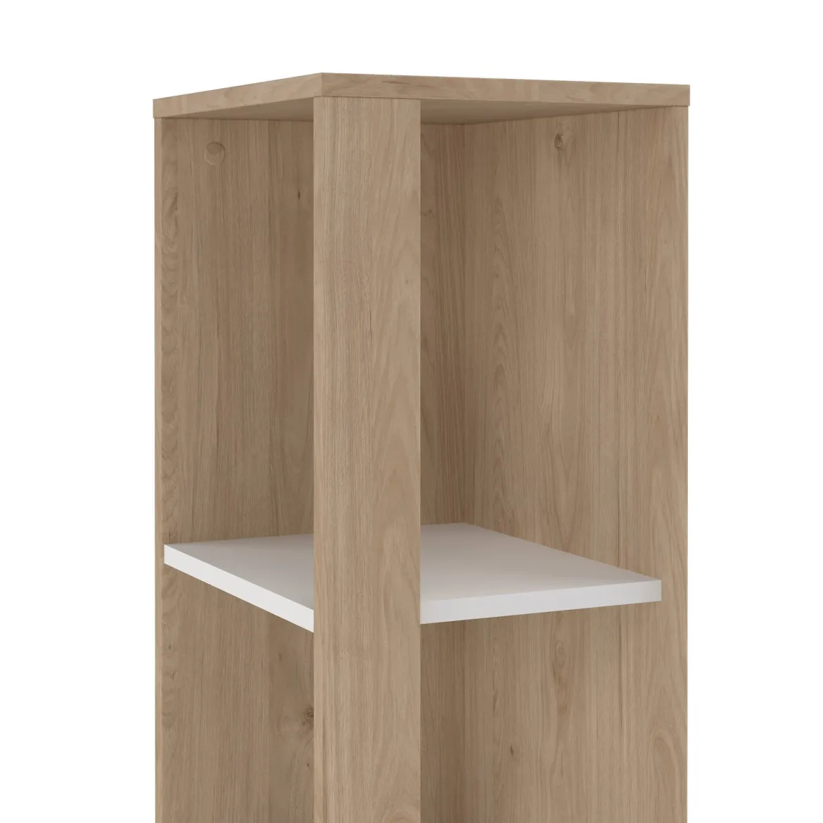 Libreria 4 ripiani rovere e bianca 80x173h cm - Arg