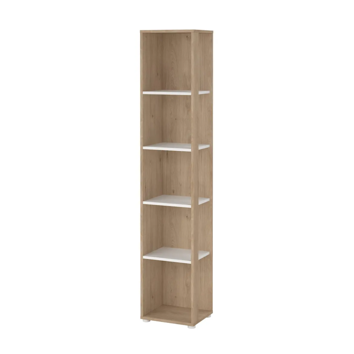 Libreria 4 ripiani rovere e bianca 80x173h cm - Arg