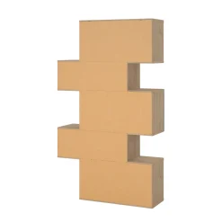 Libreria 4 ripiani rovere e cemento 95x166h cm - Acetosella