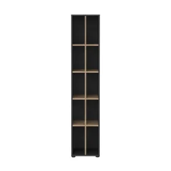 Libreria 4 ripiani rovere e grigia 40x204h cm - Erevan