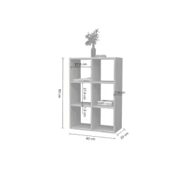 Libreria 4 ripiani rovere 90x90h cm - Acquaro