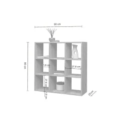 Libreria 6 ripiani rovere 90x90h cm - Acquaro