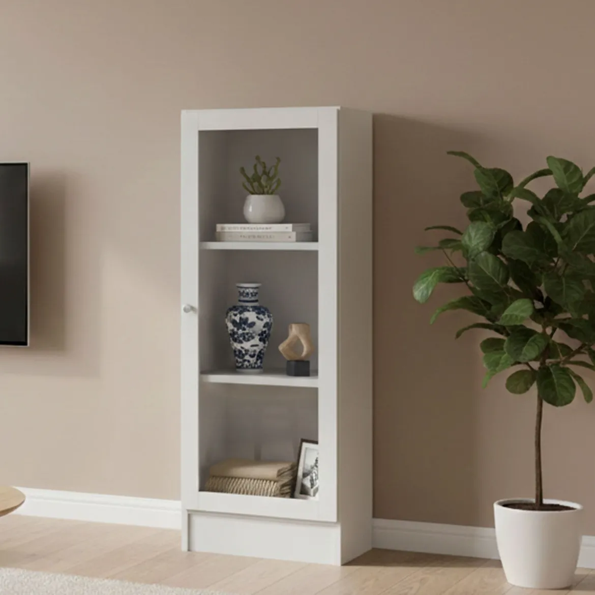 Libreria salvaspazio bianca 40x107h cm - Goring