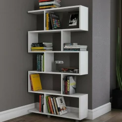 Libreria salvaspazio bianca 90x156h cm - Severa