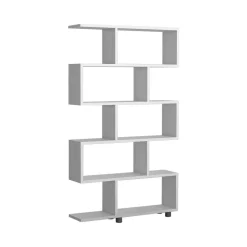 Libreria salvaspazio bianca e cemento 145x145h cm - Aracnidi