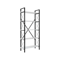 Libreria salvaspazio bianca e nera 90x180h cm - Suriel
