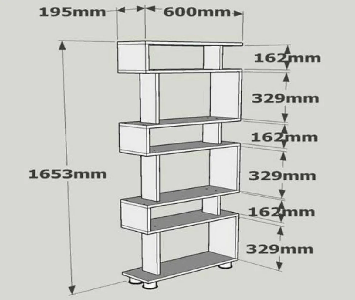Libreria salvaspazio bianca e noce 60x165h cm - Doralice