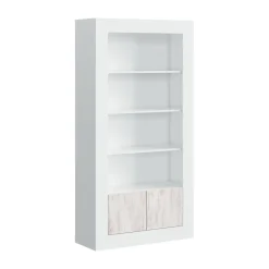 Libreria salvaspazio bianca lucida 94x181h cm - Arinius