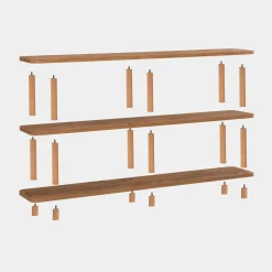 Libreria salvaspazio quercia 58x138h cm - Allium
