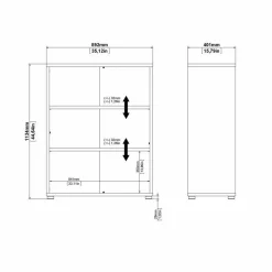 Libreria salvaspazio quercia 90x156h cm - Severa