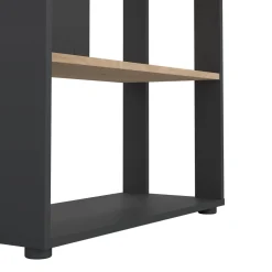 Libreria salvaspazio rovere e grigia 79x204h cm - MuGuiying