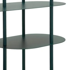 Libreria Verde Ottanio 5 Ripiani Installazione a Terra 11x40x132h cm, Utilizzabile Come Divisorio Locale - Gana