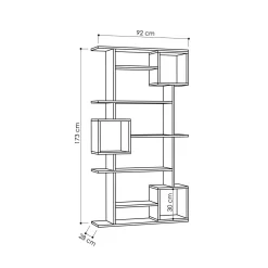 Libreria verticale antracite e beige 110x161h cm - Agamermis