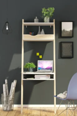 Libreria verticale bianca e quercia 65x180h cm - Aviv