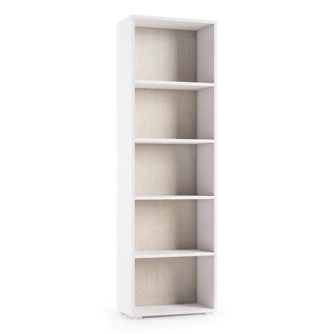 Libreria verticale bianca e rovere 90x180h cm - Eolo