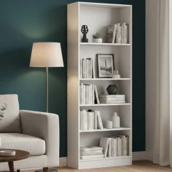 Libreria verticale bianca 79x203h cm - Abelarda