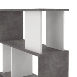 Libreria verticale cemento e bianca 80x173h cm - Arg