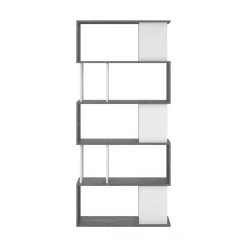 Libreria verticale cemento e bianca 80x173h cm - Arg
