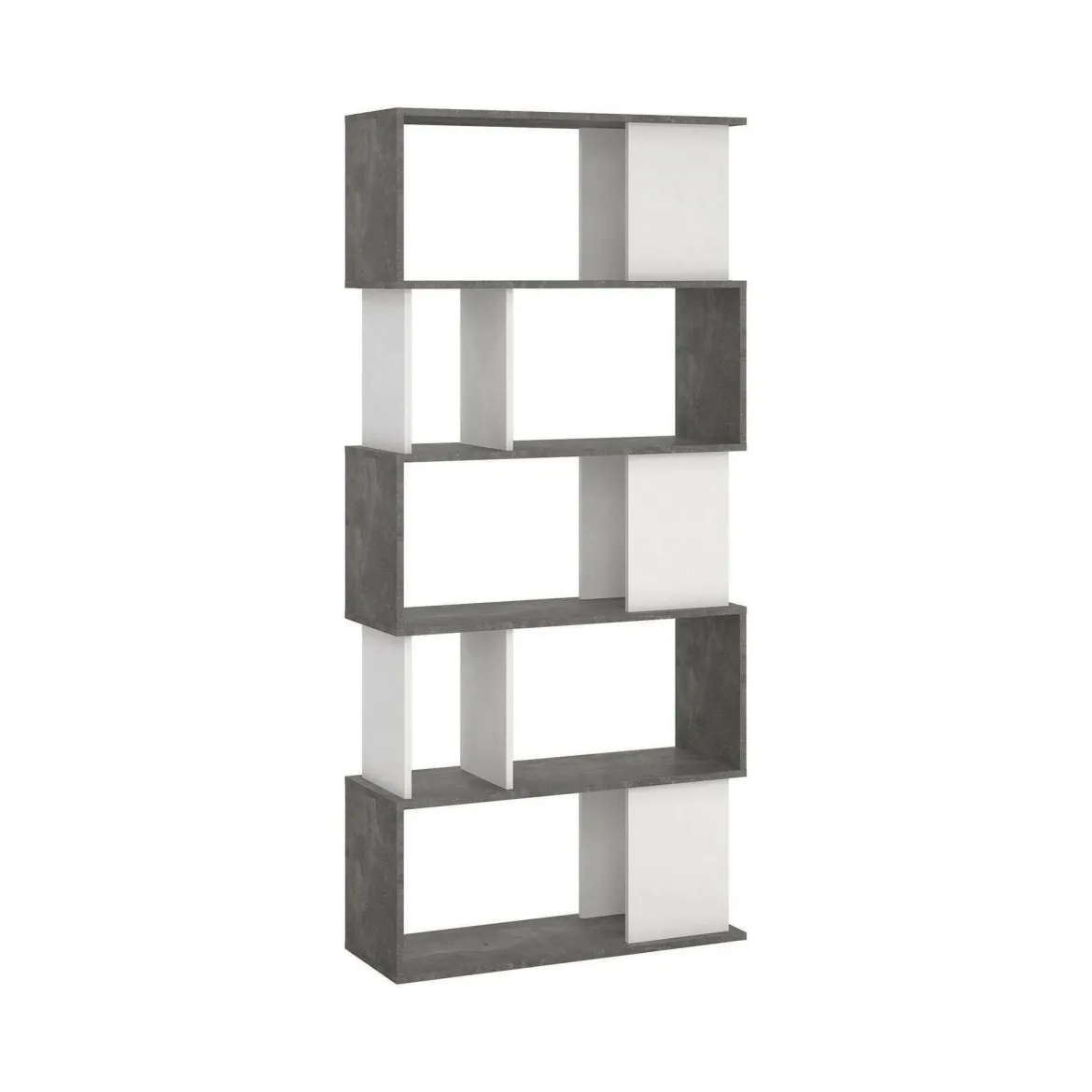 Libreria verticale cemento e bianca 80x173h cm - Arg