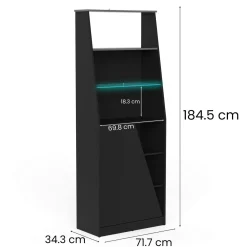 Libreria verticale nera 89x221h cm - Armon