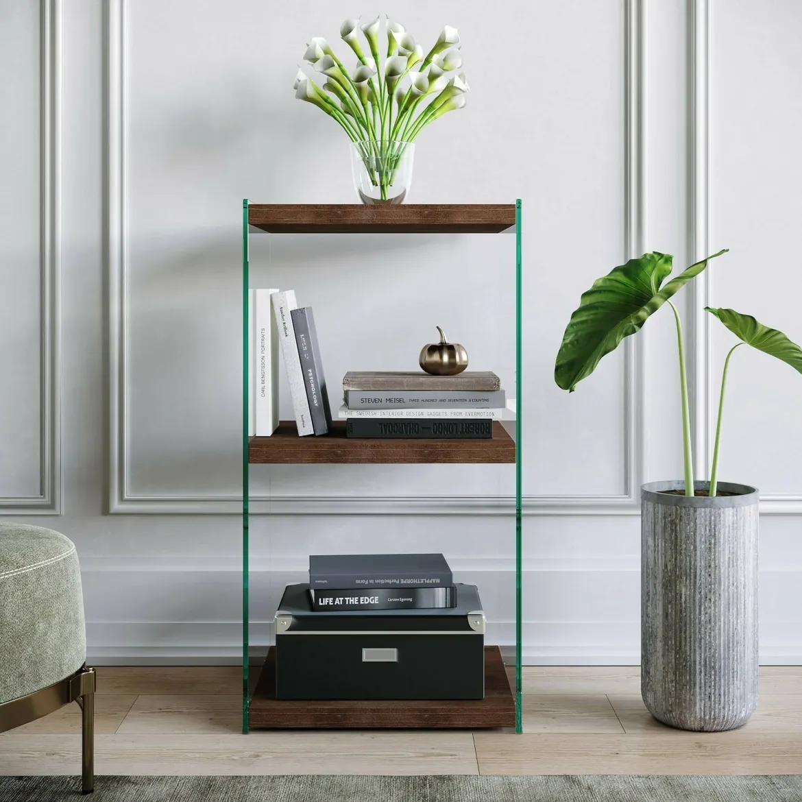 Libreria verticale noce 40x80h cm - Zenobie